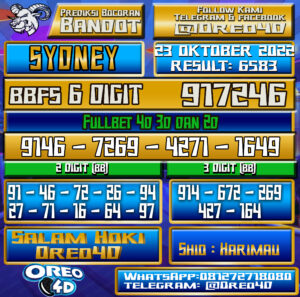 PREDIKSI TOGEL 🇦🇺 SYDNEY 🇦🇺 23 oktober 2022