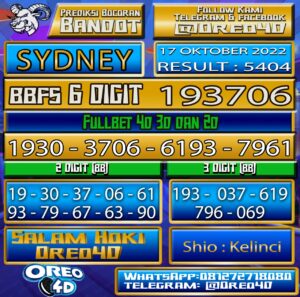 Bocoran Togel Sydney