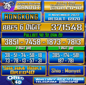 Bocoran Togel Hongkong 11 november 2022