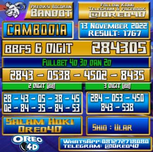 Bocoran Togel Cambodia 13 November 2022