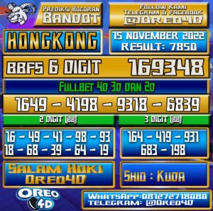 Bocoran Togel Hongkong 15 november 2022