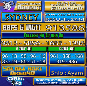 PREDIKSI TOGEL 🇦🇺 SYDNEY 🇦🇺 06 November 2022