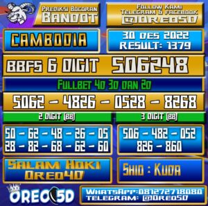 Bocoran Togel Cambodia 30 Desember 2022