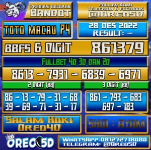 PREDIKSI TOTO MACAU P4 28 Desember 2022