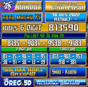 PREDIKSI TOTO MACAU P5 30 Desember 2022