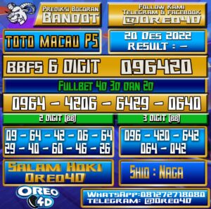 PREDIKSI TOTO MACAU P5 20 Desember 2022
