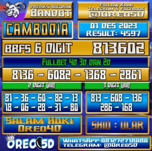 Bocoran Togel Cambodia 1 Januari 2023
