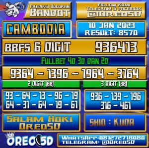 Bocoran Togel Cambodia 10 Januari 2023