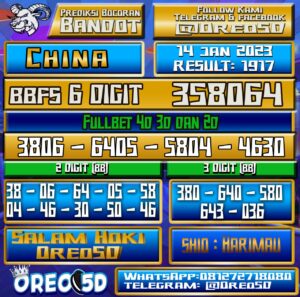 Bocoran Togel China 14 Januari 2023