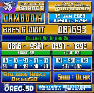 Bocoran Togel Cambodia 19 Januari 2023