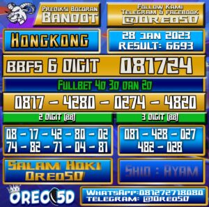 Bocoran Togel Hongkong 28 Januari 2023