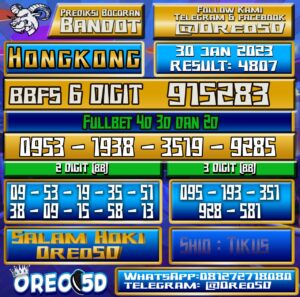 Bocoran Togel Hongkong 30 Januari 2023