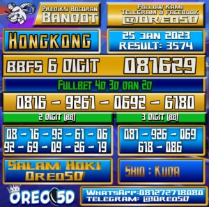 Bocoran Togel Hongkong 25 Januari 2023