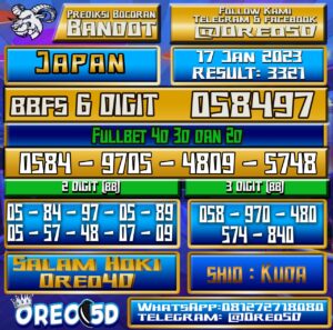 Bocoran Togel JAPAN 17 Januari 2023