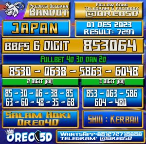 Bocoran Togel JAPAN 1 Januari 2023