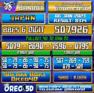 Bocoran Togel JAPAN 7 Januari 2023