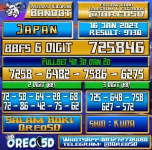 Bocoran Togel JAPAN 16 Januari 2023