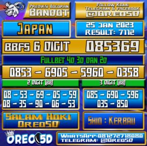 Bocoran Togel JAPAN 25 Januari 2023