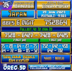 Bocoran Togel JAPAN 19 Januari 2023