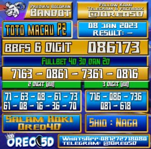 PREDIKSI TOTO MACAU P2 8 Januari 2023