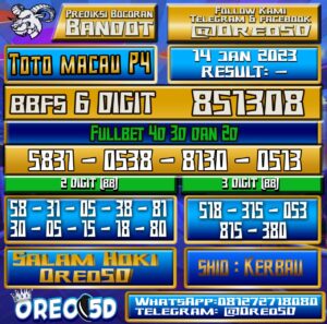 PREDIKSI TOTO MACAU P4 14 Januari 2023