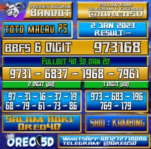 PREDIKSI TOTO MACAU P5 2 Januari 2023