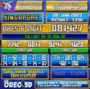 Bocoran Togel SINGAPORE 28 Januari 2023