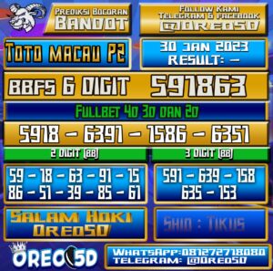 PREDIKSI TOTO MACAU P2 30 Januari 2023