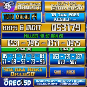 PREDIKSI TOTO MACAU P4 18 Januari 2023