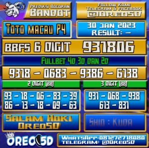 PREDIKSI TOTO MACAU P4 30 Januari 2023
