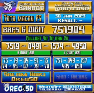 PREDIKSI TOTO MACAU P5 30 Januari 2023