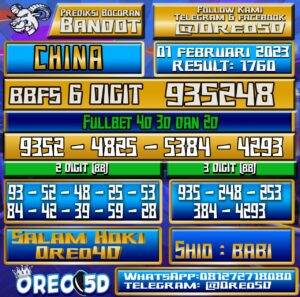 Bocoran Togel China 01 Februari 2023