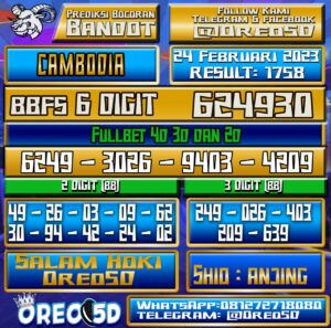 Bocoran Togel Cambodia 24 Februari 2023