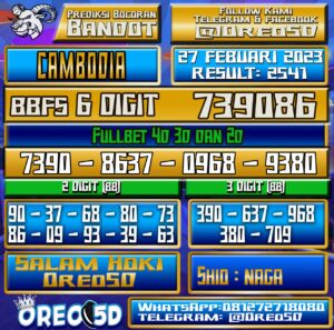 Bocoran Togel Cambodia 27  Februari 2023