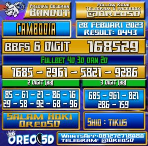 Bocoran Togel Cambodia 28 Februari 2023