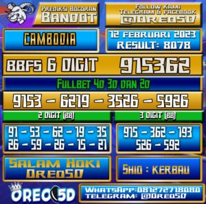 Bocoran Togel Cambodia 12 Februari 2023