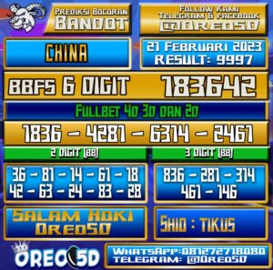Bocoran Togel China 21 Februari 2023