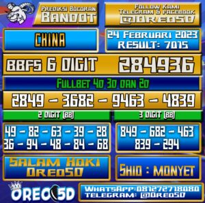 Bocoran Togel China 24 Februari 2023