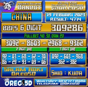 Bocoran Togel China 19 Februari 2023