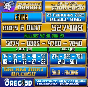 Bocoran Togel China 23 Februari 2023
