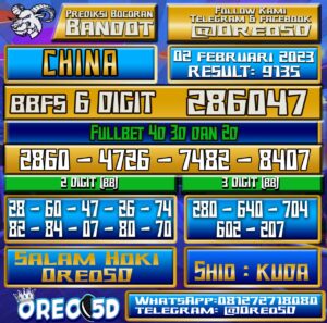Bocoran Togel China 02 Februari 2023
