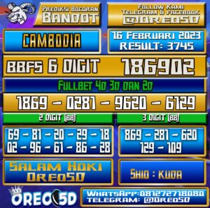 Bocoran Togel Cambodia 16 Februari 2023