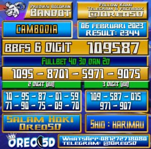 Bocoran Togel Cambodia 06 Februari 2023