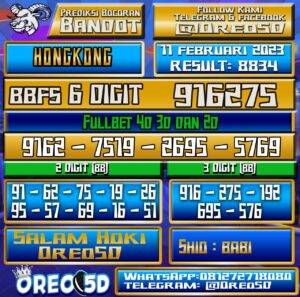 Bocoran Togel Hongkong 11 Februari 2023