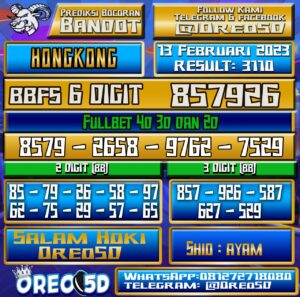 Bocoran Togel Hongkong 13 Februari 2023
