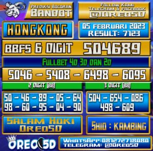 Bocoran Togel Hongkong 05 Februari 2023