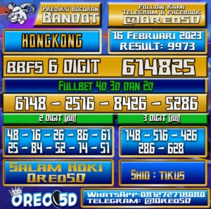 Bocoran Togel Hongkong 16 Februari 2023