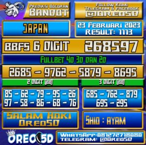 Bocoran Togel JAPAN 23 Februari 2023
