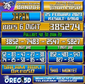 Bocoran Togel JAPAN 25 Februari 2023