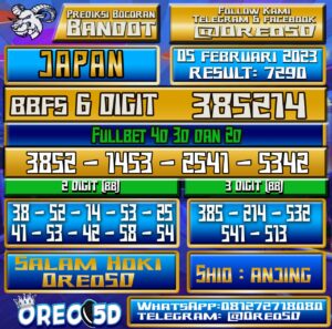 Bocoran Togel JAPAN 05 Februari 2023